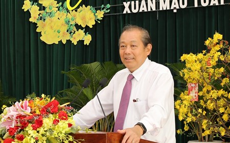 Phó Thủ tướng Trương Hòa Bình thăm, chúc Tết tại Long An